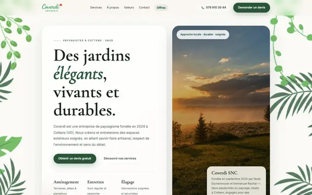 Aperçu du site Coverdi