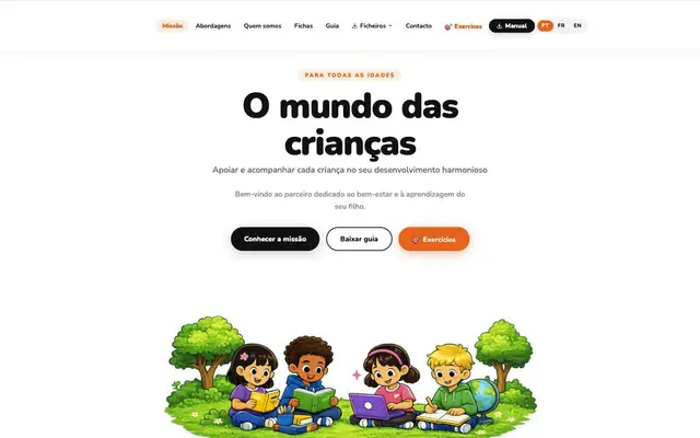 Aperçu du site O Mundo das Crianças
